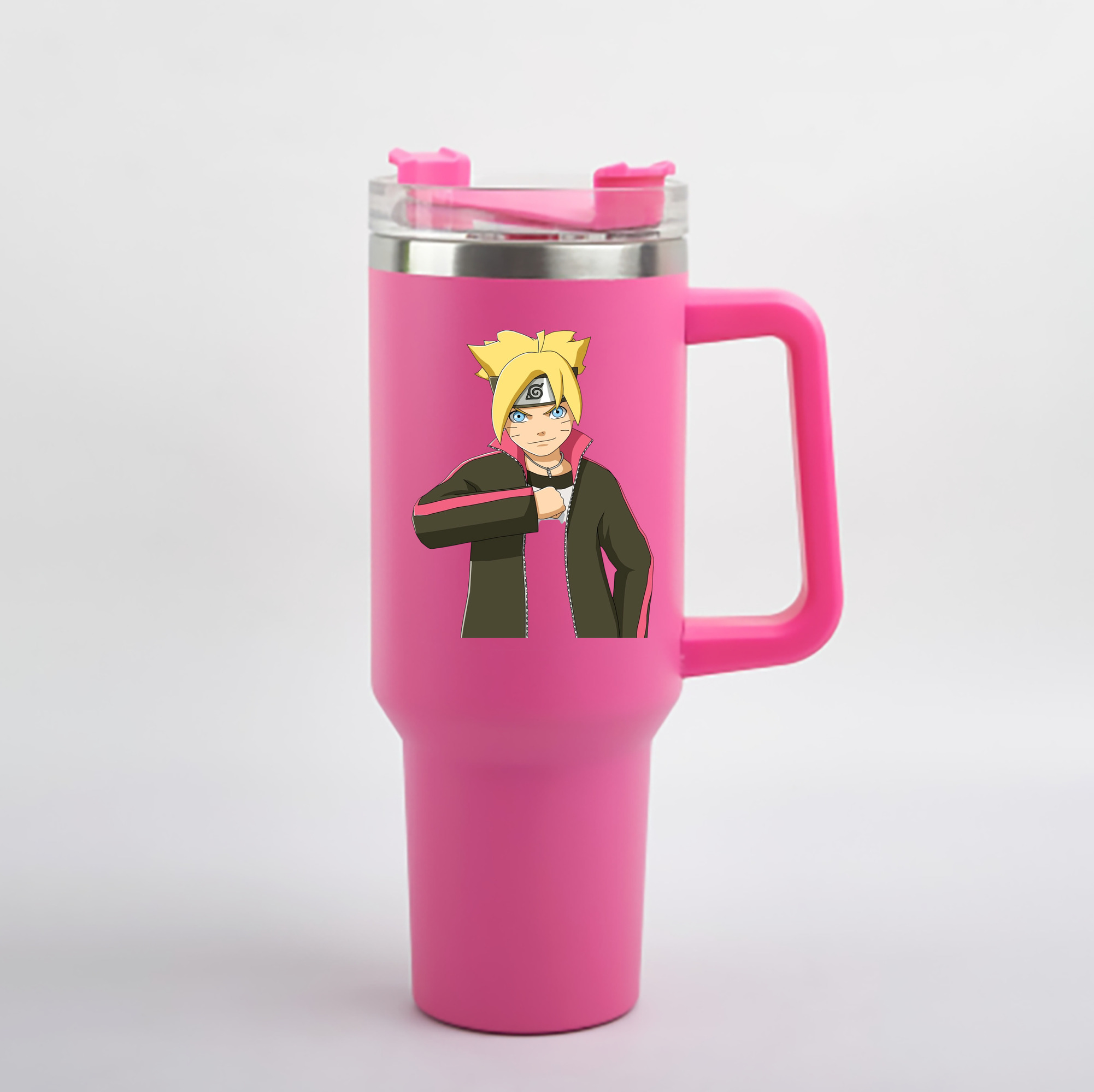 （画像用） NARUTO -ナルト- うずまき ボルト Uzumaki Boruto 1200mL車用タンブラー - クリスタルステッカー（プラスチックストロー付き）